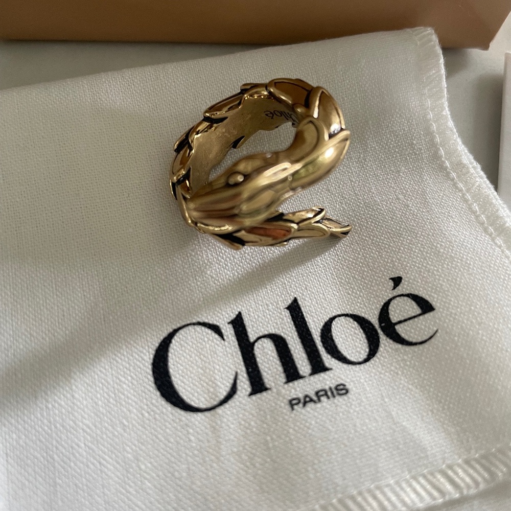 Chloe Snake Ring Womens Size IT 56/ US 7.5